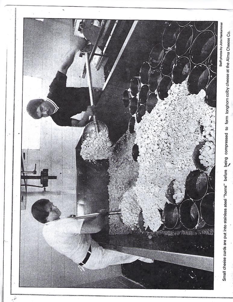 Manhattan Mercury historical photo of team making curds