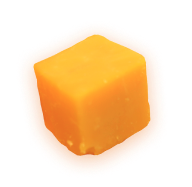 Some cheese cubes