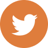 Orange Circle with Twitter Icon